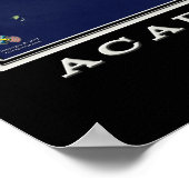 アカディア国立公園メーンfrom宇宙衛星 ポスター (角)