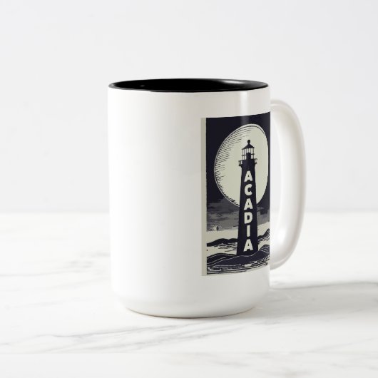 アカディア国立公園ライトハウスムーン ツートーンマグカップ (正面右)