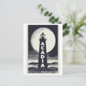 アカディア国立公園ライトハウスムーン ポストカード (スタンド正面)