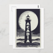 アカディア国立公園ライトハウスムーン ポストカード (正面/裏面)