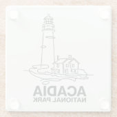 アカディア国立公園ライトハウスラインアート ガラスコースター (裏面)