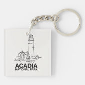 アカディア国立公園ライトハウスラインアート キーホルダー (裏面)
