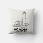 アカディア国立公園ライトハウスラインアート クッション (裏面)