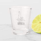 アカディア国立公園ライトハウスラインアート ショットグラス (裏面)