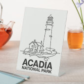 アカディア国立公園ライトハウスラインアート 台座サイン (インサイチュ)
