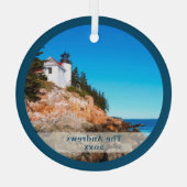 アカディア国立公園ライトハウス ガラスオーナメント (裏面)