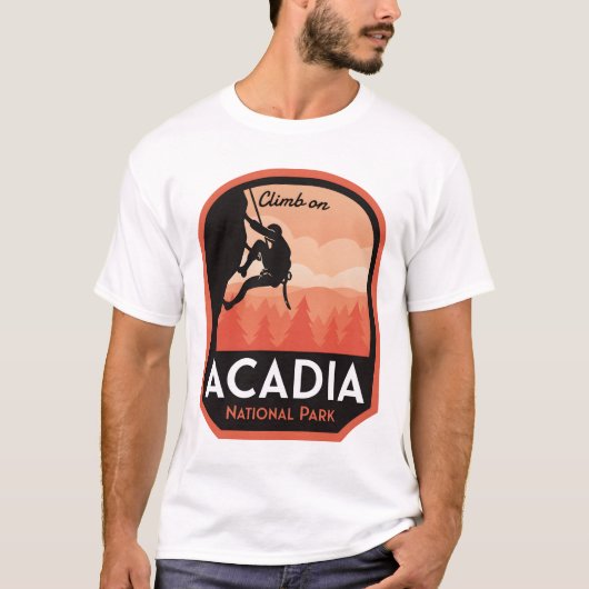 アカディア国立公園ロック登山 Tシャツ (正面)