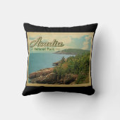 アカディア国立公園ヴィンテージトラベル クッション (裏面)