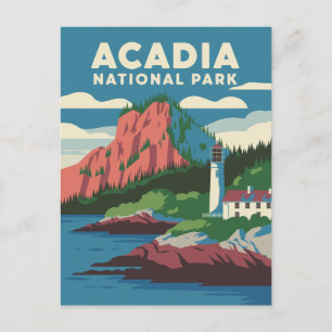 アカディア国立公園ヴィンテージライトハウス ポストカード