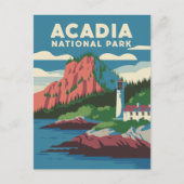 アカディア国立公園ヴィンテージライトハウス ポストカード (正面)