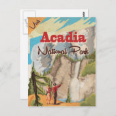 アカディア国立公園ヴィンテージ旅行ポスター ポストカード (正面/裏面)