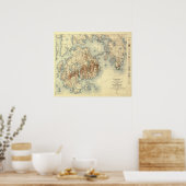 アカディア国立公園地形図 ポスター (キッチン)