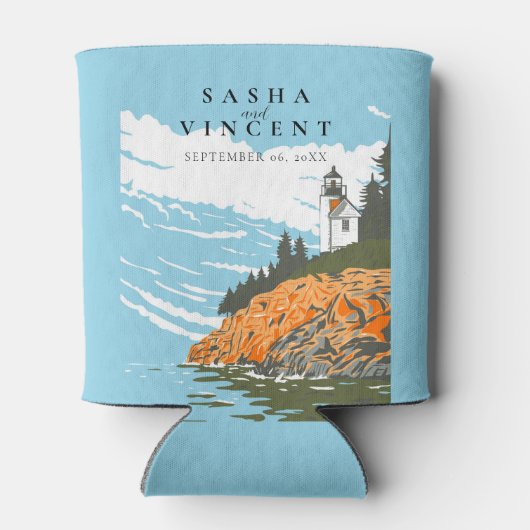 アカディア国立公園結婚レトロ 缶クーラー (裏面)