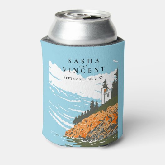 アカディア国立公園結婚レトロ 缶クーラー (缶裏面)