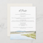 アカディア国立公園結婚詳細カード 招待状 (正面/裏面)