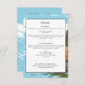 アカディア国立公園結婚詳細レトロ 招待状 (正面/裏面)