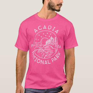 アカディア国立公園1916メインバーハーバーアクション Tシャツ