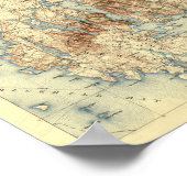 アカディア国立公園1931年地形図 ポスター (角)