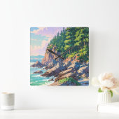 アカディア国立公園 スクエア壁時計 (ホーム)