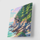 アカディア国立公園 スクエア壁時計 (傾斜)