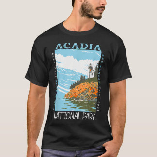 アカディア国立公園 バー・ハーバー メイン州 Tシャツ