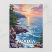 アカディア国立公園 | メイン州の絵画 旅行アート ポストカード (正面)