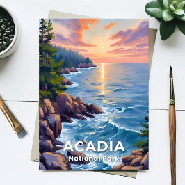 アカディア国立公園 | メイン州の絵画 旅行アート ポストカード