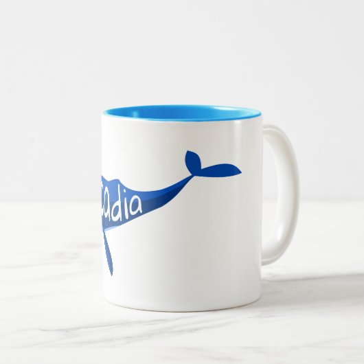 アカディア国立公園 メイン州 クジラ ツートーンマグカップ (正面右)