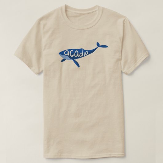 アカディア国立公園 メイン州 クジラ Tシャツ (デザイン正面)