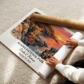 アカディア国立公園 メイン州 ポスター 水彩画