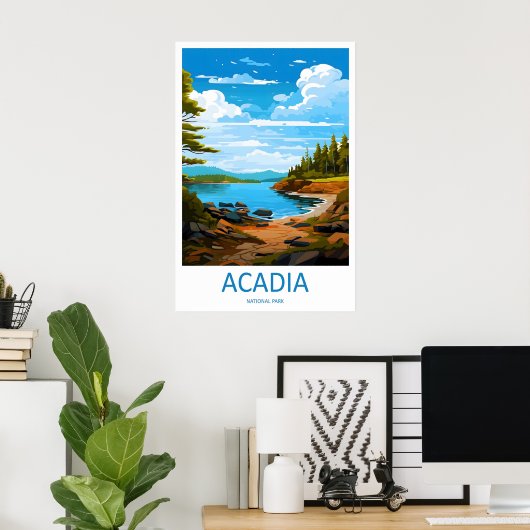 アカディア国立公園 旅行印刷壁画 アカディア ポスター (ホームオフィス)