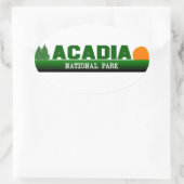 アカディア国立公園 楕円形シール (バッグ)