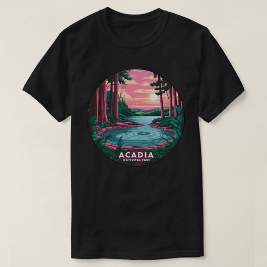 アカディア国立公園 Tシャツ (デザイン正面)
