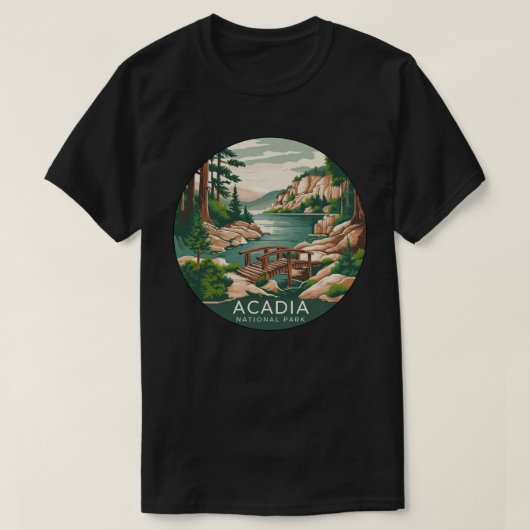アカディア国立公園 Tシャツ (デザイン正面)