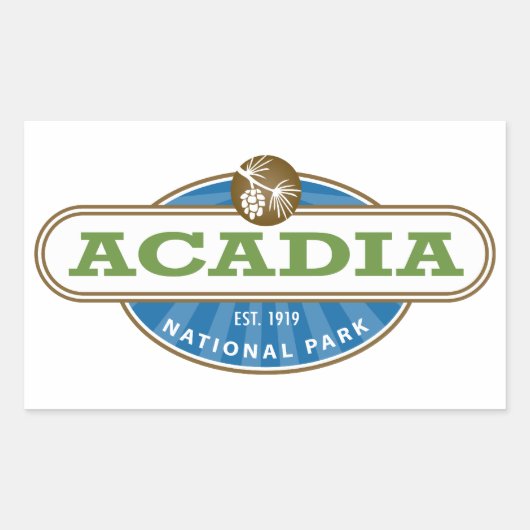 アカディア国立公園USA 長方形シール (正面)