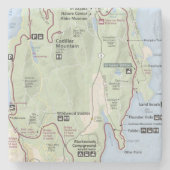 アカディア地図のコースター ストーンコースター (正面)