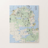 アカディア地図のパズル ジグソーパズル (縦)