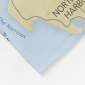 アカディア地図のフリースブランケット フリースブランケット (角)