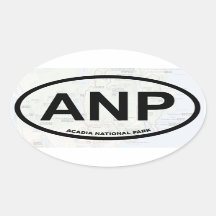 アカディア地図ステッカー(黒い文字)