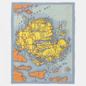 アカディア山デザートアイランド フリースブランケット (正面)