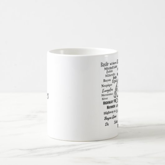 アカディア教区のルイジアナの都市及び通りのマグ コーヒーマグカップ (中央)