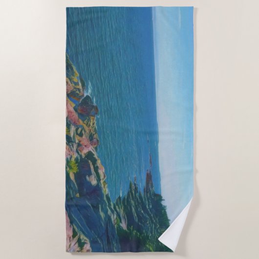 アカディア海岸 ビーチタオル (正面)