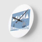 アカディア ラウンド壁時計 (傾斜)