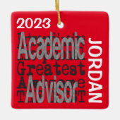 アカデミックアドバイザー超並外カスタム セラミックオーナメント (正面)