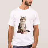 アカデミック猫 Tシャツ (正面)