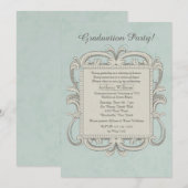 アカデミック フレーム 卒業招待状 招待状 (正面/裏面)