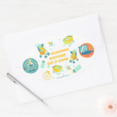 アカデミック・マザーズがシールを貼る 楕円形シール (封筒)