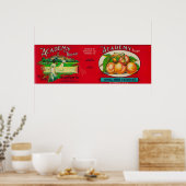 アカデミーさくらんぼラベル ポスター (キッチン)