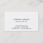 アカデミーによって刻まれるアンパーサンドの黒 名刺 (裏面)