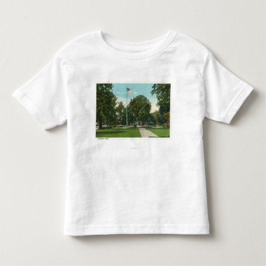 アカデミー公園のフラッグポールの眺め トドラーTシャツ (正面)